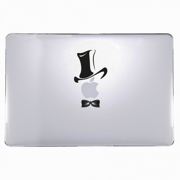 O Designz - Hut & Fliege Macbook Sticker / Decal / Aufkleber