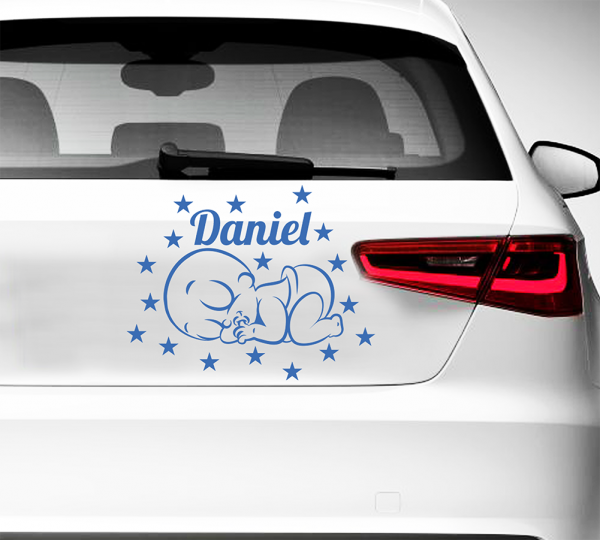 O Designz - Baby Junge Wunschname Autoaufkleber Folie Decal Sticker OEM JDM DUB