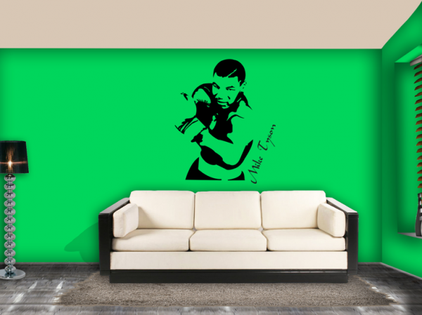 Wandtattoo Deko Aufkleber Wandbild MIKE TYSON CHAMPION