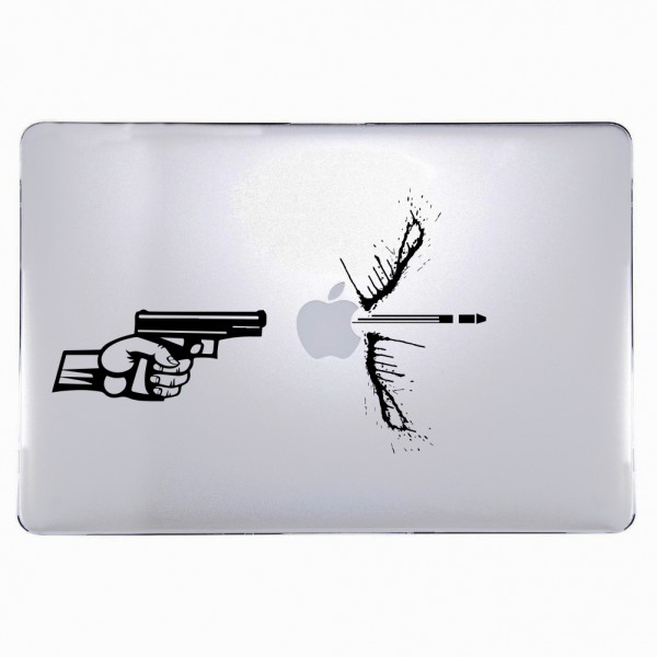 O Designz - Gunshot Macbook Sticker / Decal / Aufkleber
