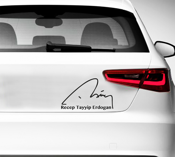 O Designz - Recep Tayyip Erdogan Unterschrift Autoaufkleber Folie Decal Sticker OEM JDM DUB