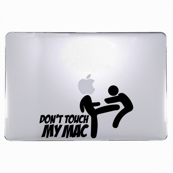 O Designz - Don't Touch My Mac Kick Macbook Sticker / Decal / Aufkleber