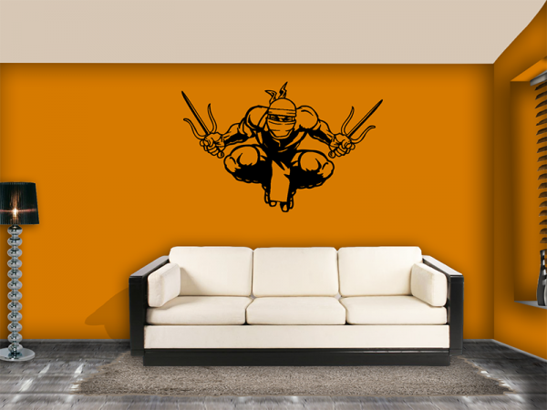 Wandtattoo Deko Aufkleber Wandbild KINDERZIMMER NINJA