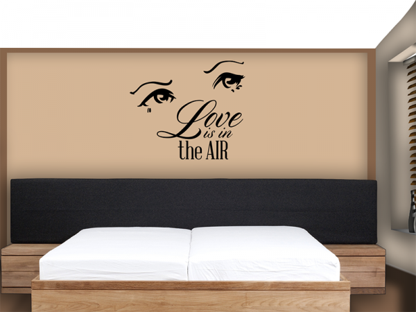 Wandtattoo Deko Aufkleber Wandbild Liebe LOVE IS IN THE AIR