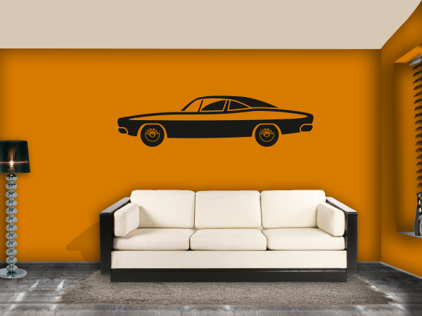 Wandtattoo Deko Aufkleber US Car Auto Retro Oldtimer 2