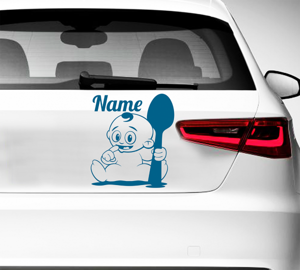 O Designz - Baby Junge Wunschname Autoaufkleber Folie Decal Sticker OEM JDM DUB