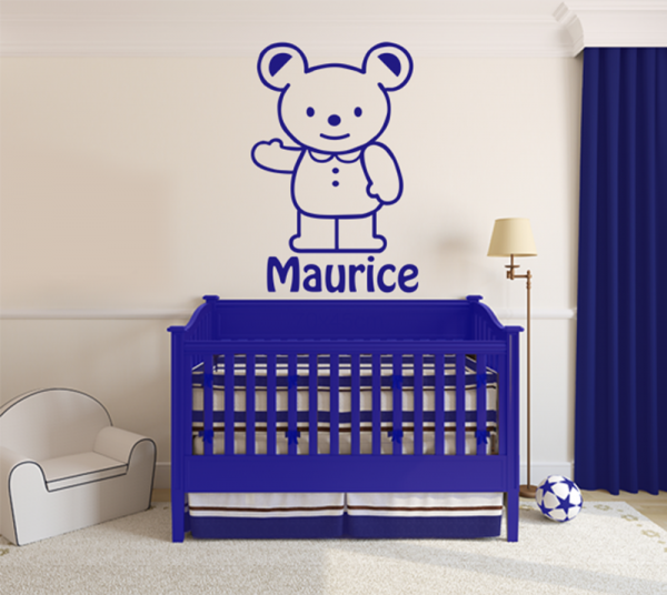 Wandtattoo Deko Aufkleber Wandbild KINDERZIMMER WUNSCHNAME BÄR