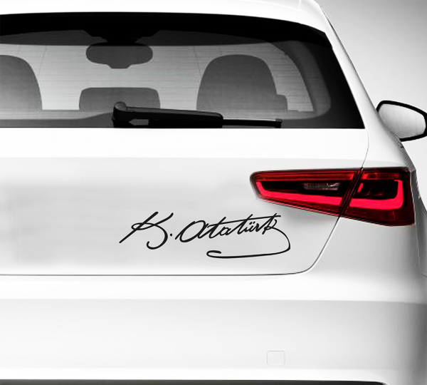 O Designz - Atatürk Unterschrift Autoaufkleber Folie Decal Sticker OEM JDM DUB