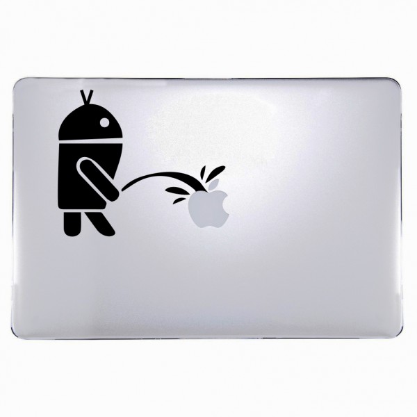O Designz - Android vs. Apple Macbook Sticker / Decal / Aufkleber