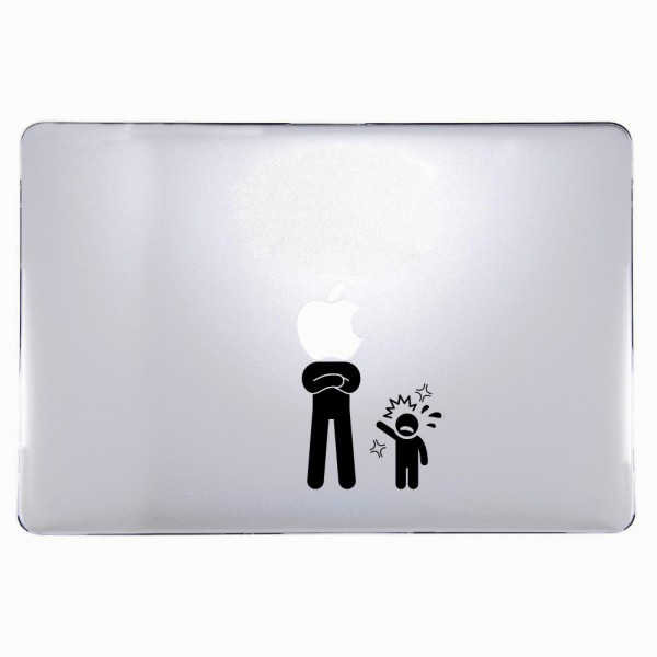O Designz - Vater und weinendes Kind Macbook Sticker / Decal / Aufkleber